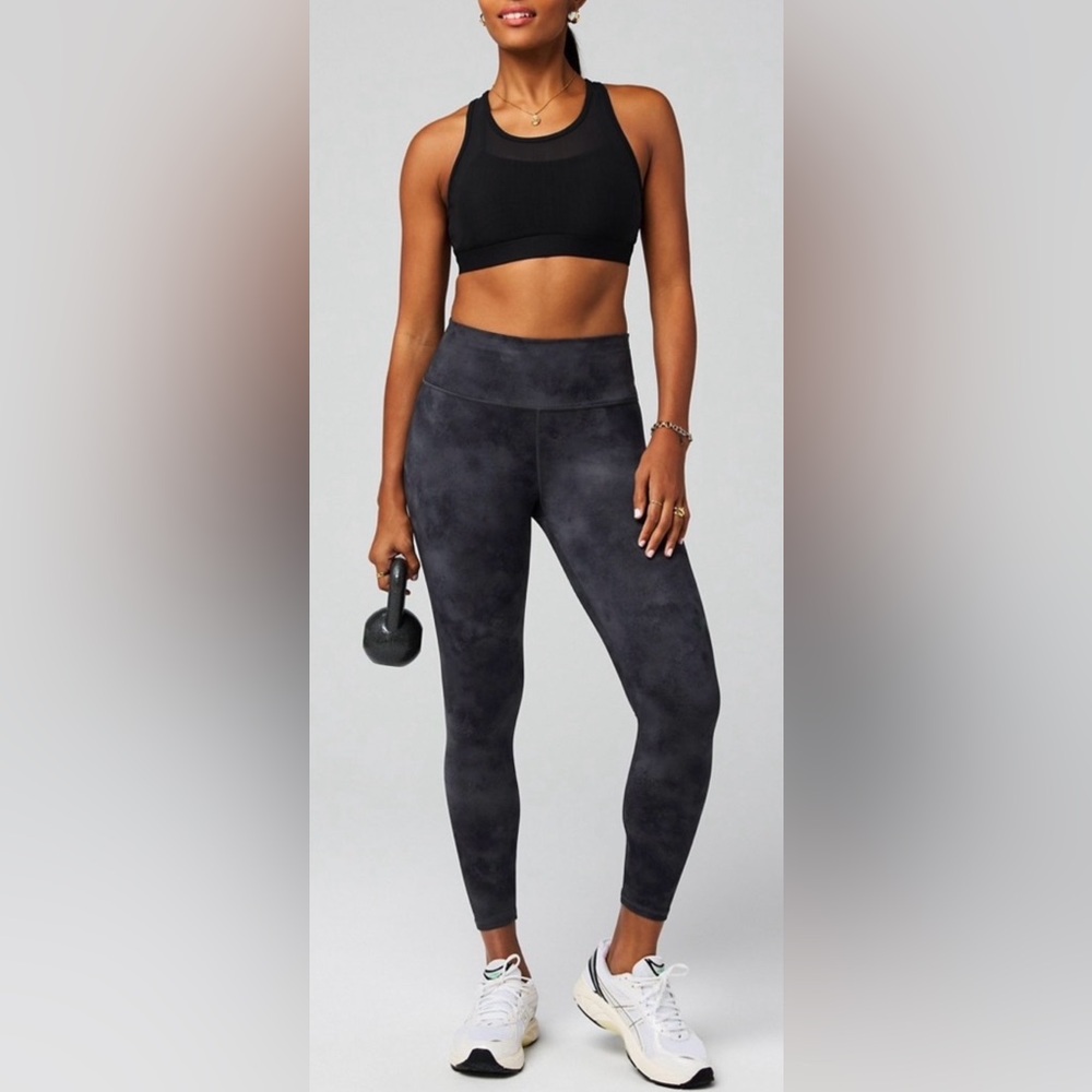 Fabletics HW Powerhold 7/8 Legging | Onyx Smudge | XS | Design Retired | NWT